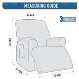 TAOCOCO Oversized Recliner Cover Stretch Recliner Chair Covers, Jacquard Reclining Chair Cover, Furniture Protector Sofa Slipcovers Couch Covers with Elastic Bottom for Kids, Pets (Light Grey)