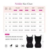 Nebility Seamless Shapewear for Women Tummy Control Bodysuit Shirts Full Body Shaper Tank Top Body Suit Corset Waist Trainer (Black, Large)