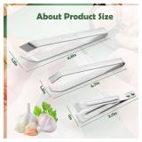 Palksky 3PCS Garlic Peeler, Stainless Steel Garlic Peeler Skin Remover, Easily and Quickly Garlic Peeled