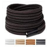 Handshop 2 Pairs Round Boots Shoelaces 4 MM Athletic Replacement Shoe Laces 30 63 Shoestrings For Running Sporting Walking Dark Brown 114