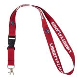 Desert Cactus Liberty University Lanyard Flames Car Keys ID Badge Holder Keychain Detachable Breakaway Snap Buckle (Red)