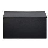 Dalmbox Wall-Mount Mailbox Large Mailbox for Post Rust-Proof Galvanized Steel Box for Outside or Townhouse Horizontal Style, Black, 15.7 x 4.3 x 9.4