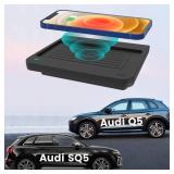 COTAZA Car Wireless Phone Charger for Audi Q5 2018-2024/SQ5 2018-2022 2024 Center Console,Charging Pad Mat for Audi Q5 SQ5 2018 2019 2020 2022 2023 2024 Accessories Interior (Not fit SQ5 2023)