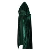 Crizcape Kids Costumes Capes Cloak with Hood for Halloween Party 5-7 Years Green