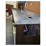 Stainless Steel Table W/ Sink and Under Storage