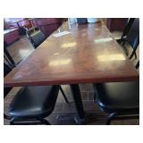 (4) Assorted 46in Restaurant Style Tables