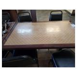 (4) Assorted 46in Restaurant Style Tables