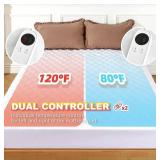 Heated Mattress Pad Queen Size with 9 Heat Settings Controller Quilted Electric Mattress Pad Fit Up to 21 Inch