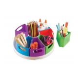 Learning Resources Create a Space Storage Center - 10 Piece set Art/Desk Organizer for Kids, Crayon/Homeschool Organizers and Storage