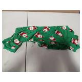 Holiday Santa Claus Dog Christmas Pajamas, Xmas Cotton Pet Jumpshit Shirt Christmas Dog Pajamas for Medium Dogs, Back Length 20" Large Green