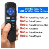 Replacement TV Remote Controls 2pk for Roku TV, for TCL/Hisense/Sharp/Philips/Onn/Element/Insignia Roku TV, with Shortcut Buttons for Netflix/Hulu/VUDU/Disney+ (ONLY for TV, NOT for Other Devices)