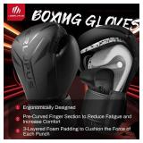 Liberlupus Boxing Glove for Men & Women, Boxing Training Gloves, Kickboxing Gloves, Sparring Gloves, Heavy Bag Workout Gloves for Boxing, Kickboxing, Muay Thai, MMA (Black, 14) (One Left Glove Only)