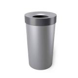 Umbra 16.5gal Vento Can Gray/Nickel: Indoor Open Top Trash Can, Polypropylene, 27" Height, 14.6" Width, 6 lbs - Retail: $79