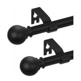 Brand: JRZOO 4.2 4.2 out of 5 stars (1,054) 2 Pack Black Curtain Rods 28 to 48 Inches(2.3-4 Feet),5/8 inch Splicing Drapery Rods,Small Curtain Rods Set,Size: 18