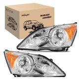 Nilight Headlights Assembly for Honda CRV(CR-V) 2007 2008 2009 2010 2011 Headlamp Chrome Housing Amber Reflector - Retail: $143.95