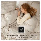 Bedsure Cotton Duvet Cover Queen Size - 100% Cotton Waffle Weave Beige Duvet Cover, Soft and Breathable Queen Duvet Cover Set for All Season (Queen, 90"x90") - Retail: $80.61