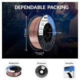 PGN Solid MIG Welding Wire - ER70S-6 .023 Inch - 10 Pound Spool - Mild Steel MIG Wire with Low Splatter and High Levels of Deoxidizers - For All Position Gas Welding