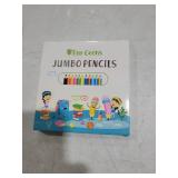 Jumbo Pencils Triangle Short Colored Pencils for Kids and Rainbow Pencil +Sharpener -Perfect for Preschool Toddlers and Beginners +Recommended by Teachers & Experts +Party favours +Art/School Supplies