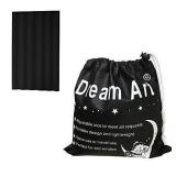 DREAM ART Anywhere Portable Blackout Curtain/Adjustable Blackout Shades/Temporary Blackout Blinds with Suction Cups for Nursery,Children Kids Bedroom or Travel Use,Black,1 pc W51xL71Inch(130X180cm)