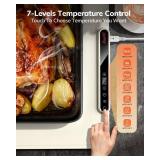 Electric Warming Tray with Adjustable Temperature, Laudlife Foldable Food Warmer for Parties Features 3 Modes & Fast Heating, Hot Plate for Buffet, Family Gatherings, Sabbath, Holidays, Countertop