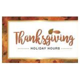 Holiday Hours - Closed Thanksgiving - Open Friday 11am - 4:30pm