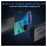 AUTOUTLET 192kHz DAC Optical to 3.5mm Converter with Volume Control, Digital to Analog Audio Converter, Optical to Aux Adapter Built-in Amplifier Chip Suitable for HDTVs, DVD, Set-top Boxes