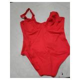 FeelinGirl Red Bodysuits for Women Tummy Control Body Suits Thong Body Shaper Deep V Neck***L***