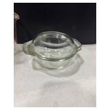 Anchor Hocking small casserole dish and Pyrex measuring cup