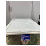 Sterilite jumbo 56 qt. container with faux greenery