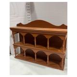 2 Wooden hanging shelves 14.5x19.5x5