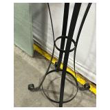 Outdoor wrought iron stand for gazing ball or bird bath 31x10 and garden decor 36x16