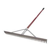 KYLIN Aluminum Landscape Rake Heavy Duty with 36Tines 36Inch Wide Head 60Inch Handle, Large Leaf Rake Tool for Loosening Soil, Lawn Care, Weeding Lake, Garden, Pond, Beach Landscaping