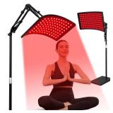 Red Light Therapy Lamp for Body, Infrared Light Therapy Lamps with Stand 660nm Red Light &850nm Near Infrared Light Therapy Lamp Device for Body at Home with Eyes Protection Goggles Brown-Black - 