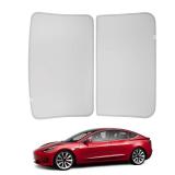 BASENOR 2023 2022 2021 Tesla Model 3 Sunshade Front & Rear Glass Roof Sun Shades Heat Cover Top Window Sun Protection for Model 3 Interior Accessories (Not Fit 2024 Model 3)