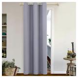 2 PANELS - Blackout Curtains for Bedroom Doorway 84 Inch Curtains Thermal Insulated Grommet Window Curtain for Living Room Single Panel Curtains, 52 x 84 Inch, Silver Grey