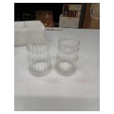 Luxshiny 2pcs Ribbed Drink Glass Cups Wave Drink Glasses Clear Bubble Glass Decorative Glassware Milk Soda 500Ml