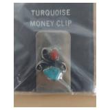 2 turquoise money clips