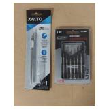 x-acto knife and precision screwdrivers