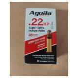 Aguila Super Extra, .22LR, CPHP, 38 Grain, 50 Rounds