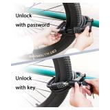 KEYSTP Bike Lock Cable with Combination Key,Password Lost Retrievable Bicycle Lock Anti-Theft,Resettable Bike Combination Lock with Mounting Bracket