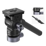 SmallRig CH20 Video Head with Leveling Base, Quick Release Plate for Arca Swiss and Adjustable Handle, Tripod Pan Tilt Head Fluid Head for Compact Cameras DSLR Cameras, Load up to 8.8lb/4kg-4170B