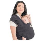 KeaBabies Baby Wrap Carrier - All in 1 Original Breathable Baby Sling, Lightweight,Hands Free Baby Carrier Sling, Baby Carrier Wrap, Baby Carriers for Newborn, Infant,Baby Wraps Carrier (Mystic Gray)