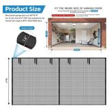 ALIESTFDNO 16x7FT Garage Door Screen Upgraded Sturdy PET(Greater Than Fiberglass and Polyester) Garage Screen Door Magnetic Screen Doors for 2 Car Garage,Garage Screen with Heavy-Duty Weight Bar