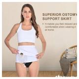 WansMed Stoma Support Garment to Secure Colostomy Bags,Ostomy Wrap White,M