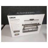 CRUX Smokeless Indoor BBQ Grill with Viewing Window, Faster Preheat, Large 10x14 in. Grill Surface, for Family Sized, Non-Stick Coating & Dishwasher, Retail: $76.45