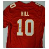 Signed Tyreek Hill Kansas City Chiefs #10 Custom Jersey with James Spence JSA Authentication