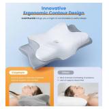 Ultra Pain Relief Cooling Pillow for Neck Support, Adjustable Cervical Pillow Cozy Sleeping, Odorless Ergonomic Contour Memory Foam Pillows, Orthopedic Bed Pillow for Side Back Stomach Sleeper