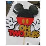 Oh Twodles Mickey Cake Topper Mouse 2nd Birthday Party Supplies Cake Decorations Boys Second Birthday Theme