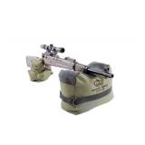 Buffalo Creek Supplies All Weather Durable Front and Rear Shooting Bag Combo, for Target Sports, Shooting Bench Rest Bag for Hunting & Competition Sports- Unfilled (Olive Drab)