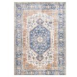 nuLOOM Jacquie Vintage Floral Area Rug - 9x12 Area Rug Transitional Blue/Ivory Rugs for Living Room Bedroom Dining Room Kitchen - Retail: $183.99